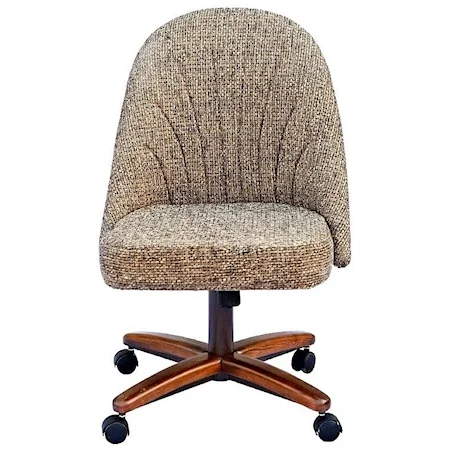 Dining Chair with Casters and Memory Foam